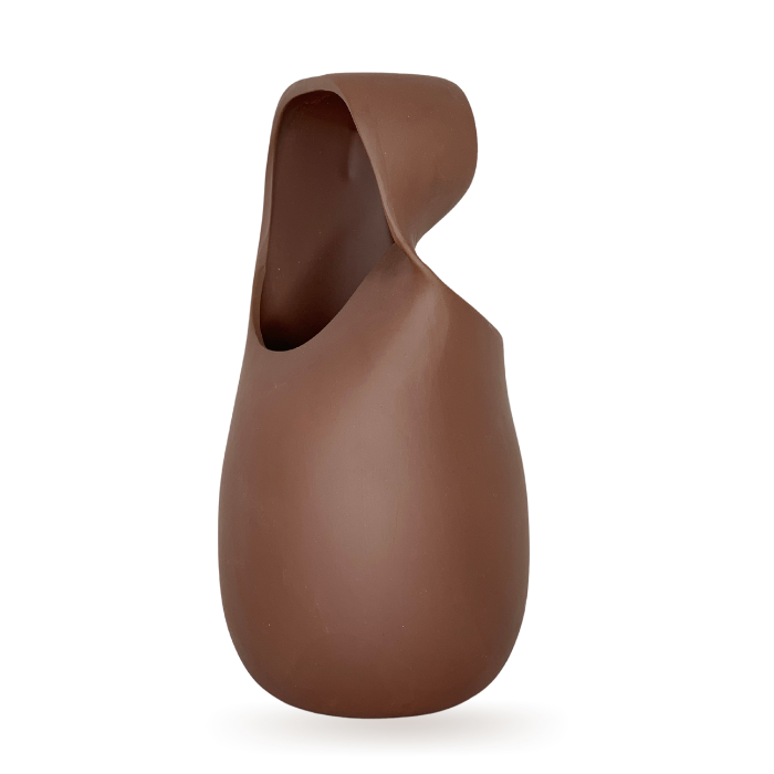 INFINITO SCULPTURAL BROWN VASE